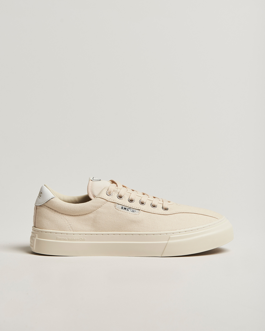 Hombres | Zapatillas | Stepney Workers Club | Dellow 02 Cupsole Canvas Sneaker Ecru Raw