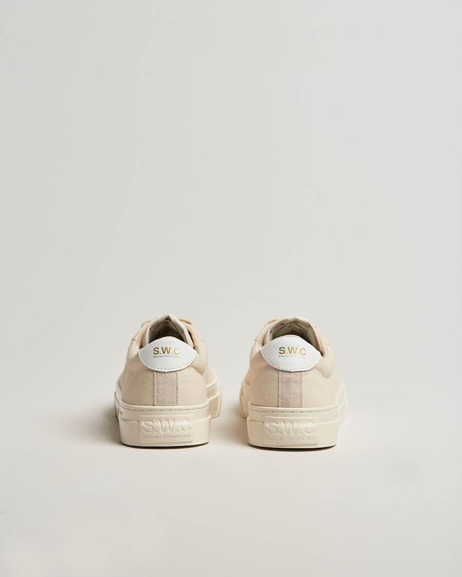 Hombres | Zapatillas | Stepney Workers Club | Dellow 02 Cupsole Canvas Sneaker Ecru Raw