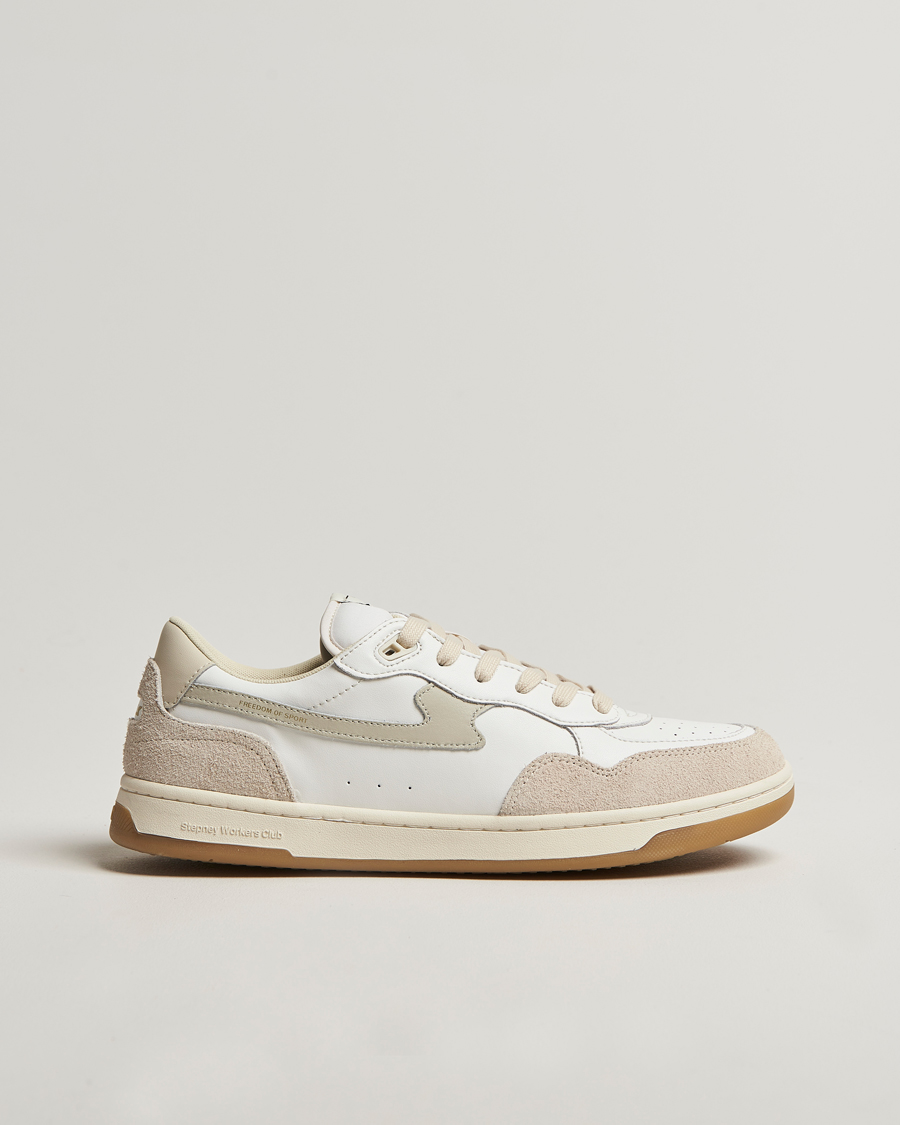 Hombres | Stepney Workers Club Pro Cup 01 S-Strike Leather Sneaker Spring White | Stepney Workers Club | Pro Cup 01 S-Strike Leather Sneaker Spring White