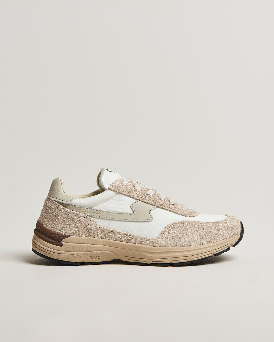 Hombres | Stepney Workers Club Osier S-Strike Suede Mix Runner Sneaker Spring White | Stepney Workers Club | Osier S-Strike Suede Mix Runner Sneaker Spring White