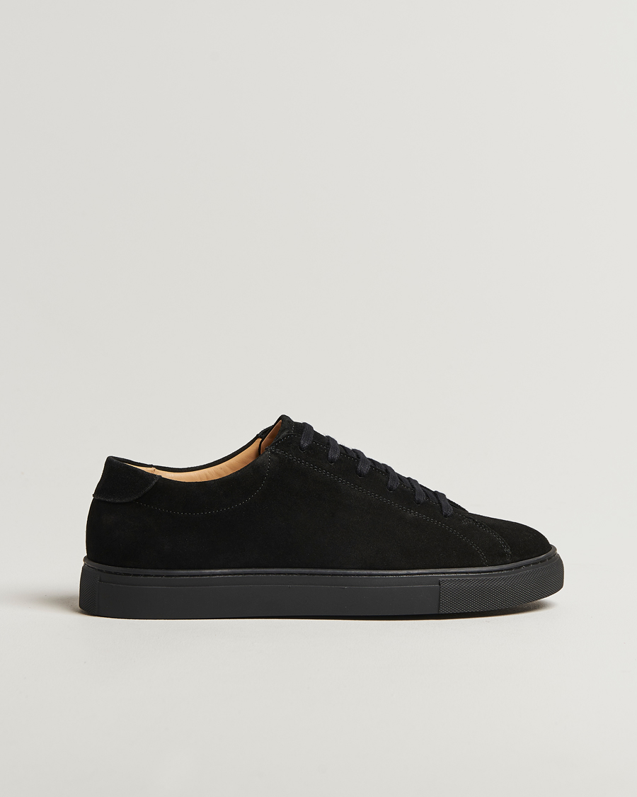 Hombres | Zapatillas | Myrqvist | Oaxen Monochrome II Sneaker Black Suede