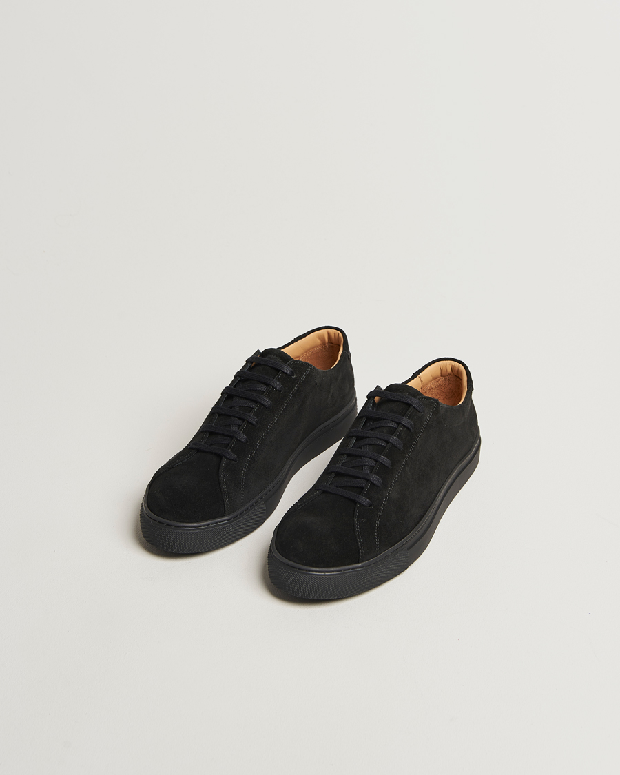 Hombres | Zapatillas | Myrqvist | Oaxen Monochrome II Sneaker Black Suede