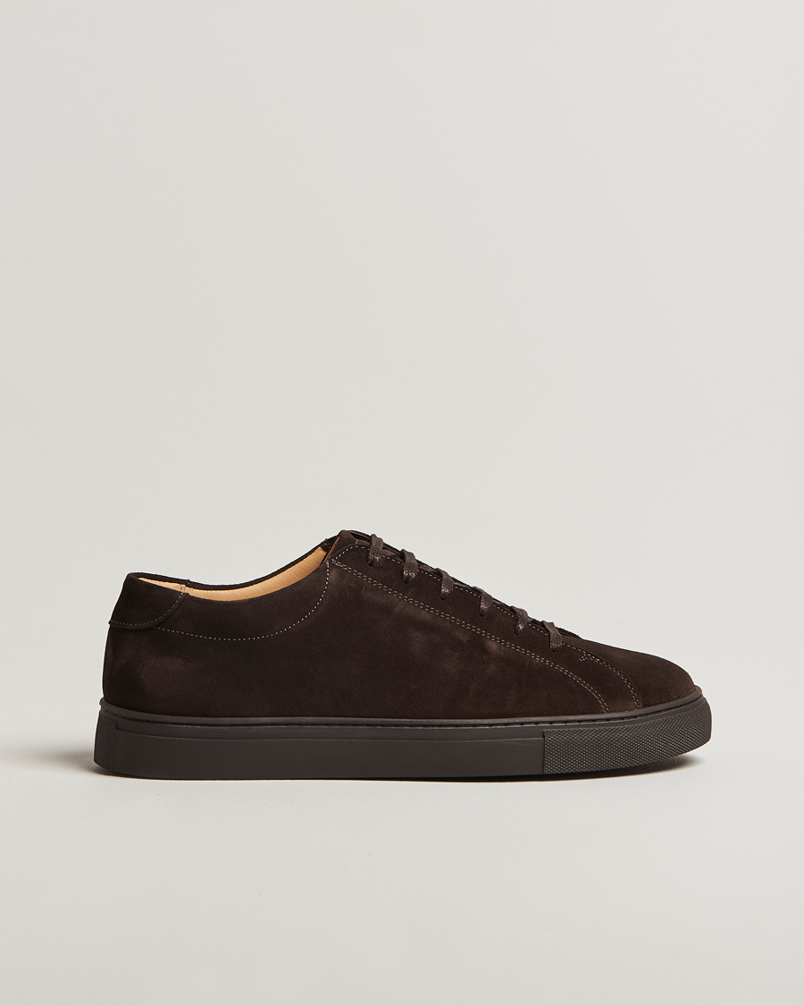 Hombres | Zapatillas | Myrqvist | Oaxen Monochrome II Sneaker Dark Brown Suede
