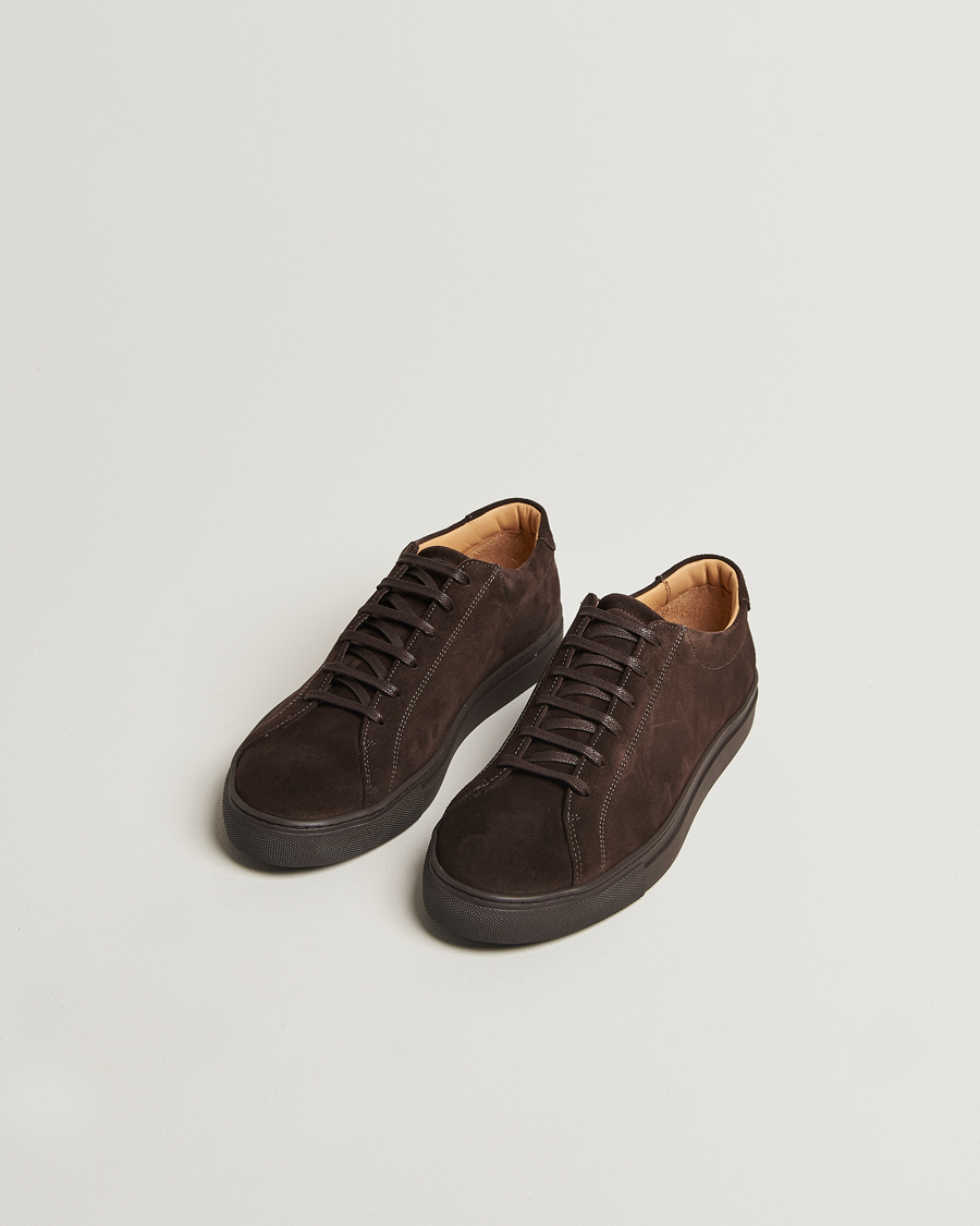 Hombres | Zapatillas | Myrqvist | Oaxen Monochrome II Sneaker Dark Brown Suede
