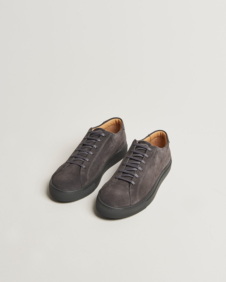 Hombres | Zapatillas | Myrqvist | Oaxen Monochrome II Sneaker Dark Grey Suede