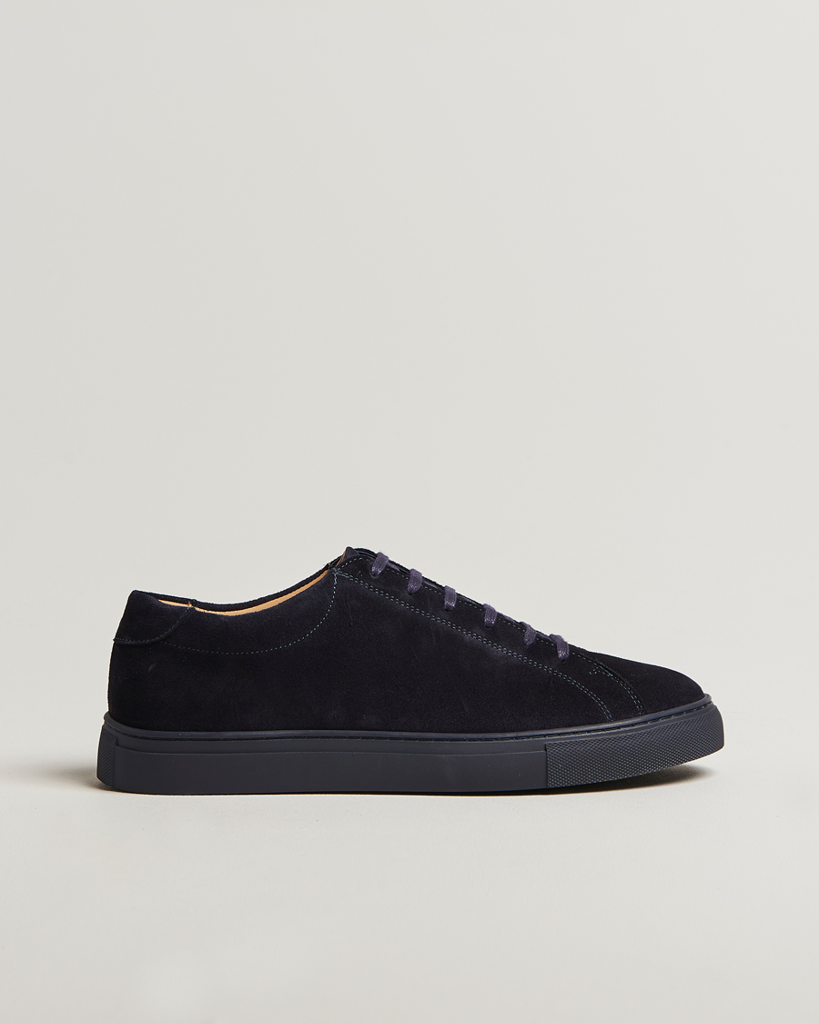 Hombres | Zapatillas | Myrqvist | Oaxen Monochrome II Sneaker Navy Suede