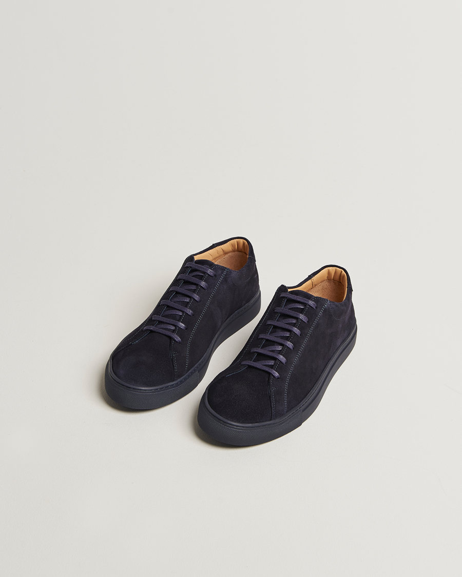 Hombres | Zapatillas | Myrqvist | Oaxen Monochrome II Sneaker Navy Suede