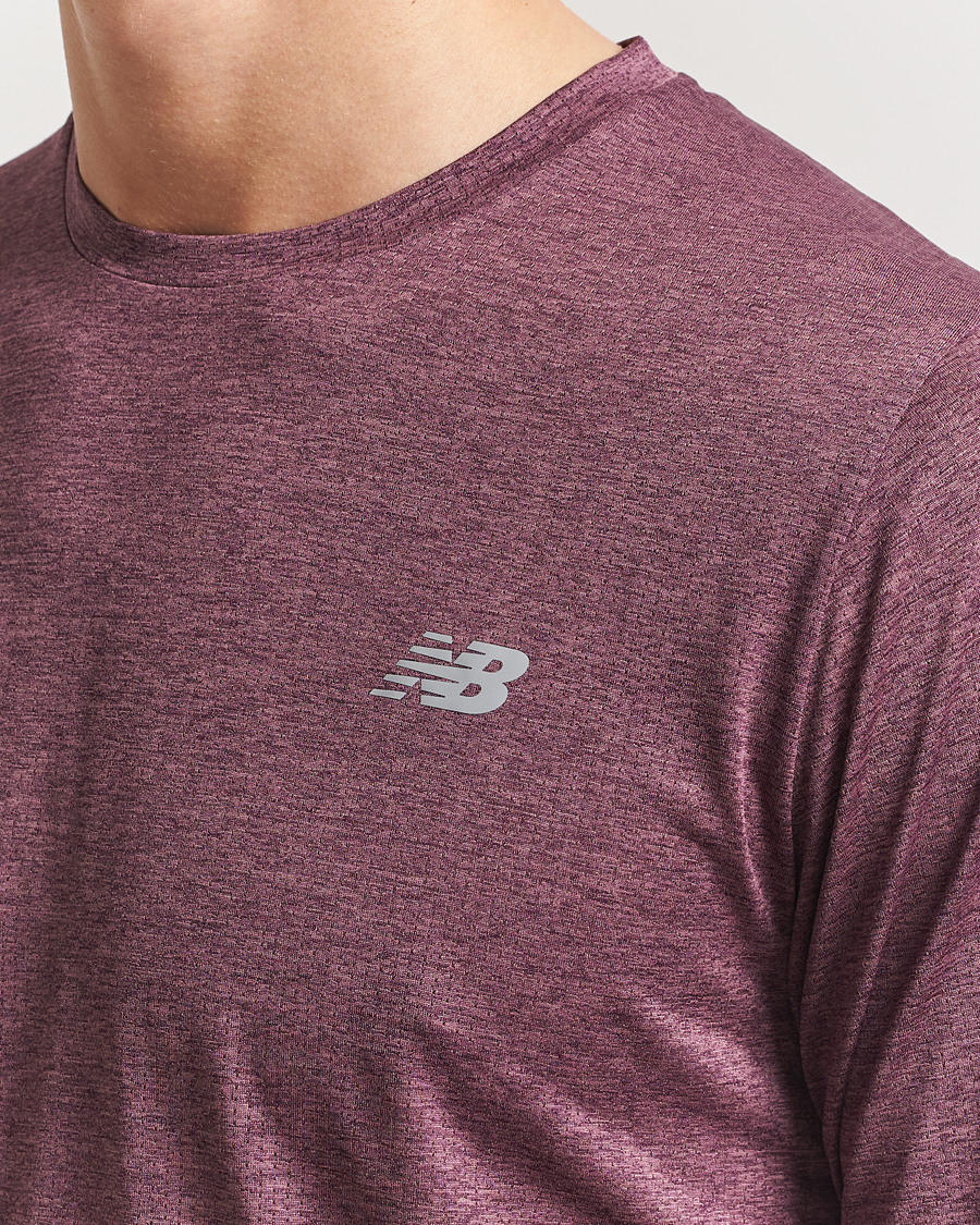 Hombres | Camisetas | New Balance Running | Athletics Run Long Sleeve T-Shirt Faded Plum