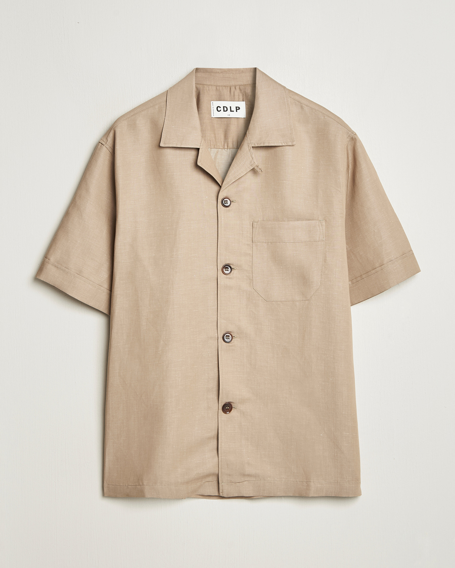 Hombres | Camisas | CDLP | Camp Collar Shirt Hazel Beige