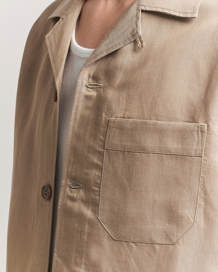 Hombres | Camisas | CDLP | Camp Collar Shirt Hazel Beige