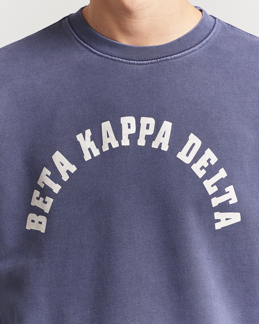 Hombres | Jerséis y prendas de punto | GANT 240 Mulberry Street | Graphic Crew Neck Sweatshirt Dusty Blue Sea