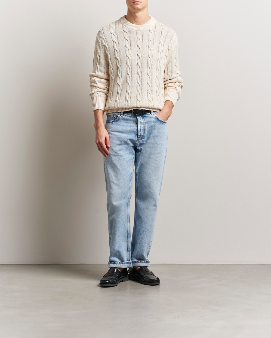 Hombres | Vaqueros | GANT 240 Mulberry Street | Straight Fit Selvedge Jeans Light Blue Vintage