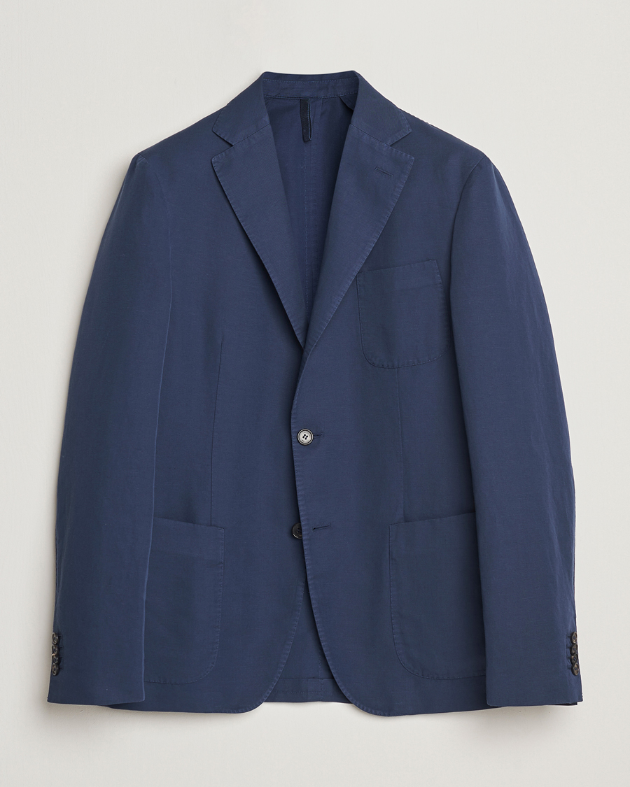 Hombres | Blazers | Incotex | Unconstructed Chinolino Blazer Navy