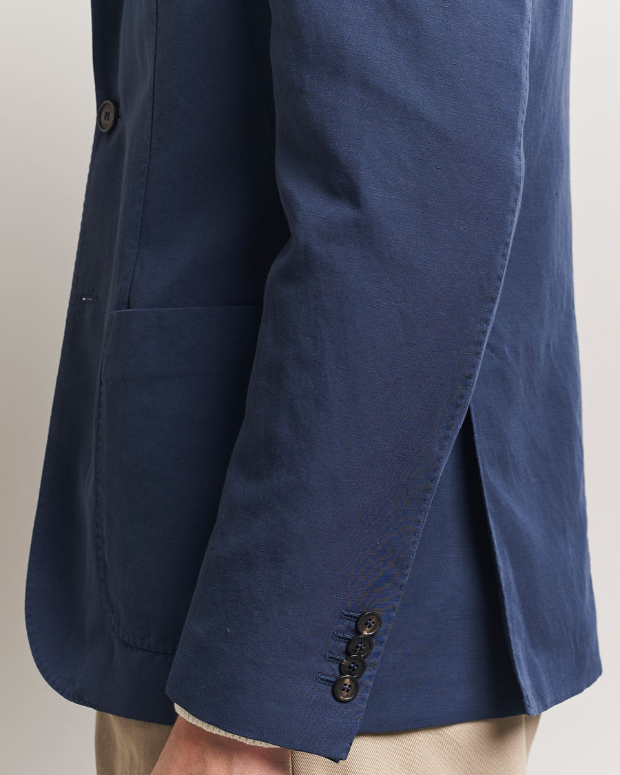 Hombres | Blazers | Incotex | Unconstructed Chinolino Blazer Navy