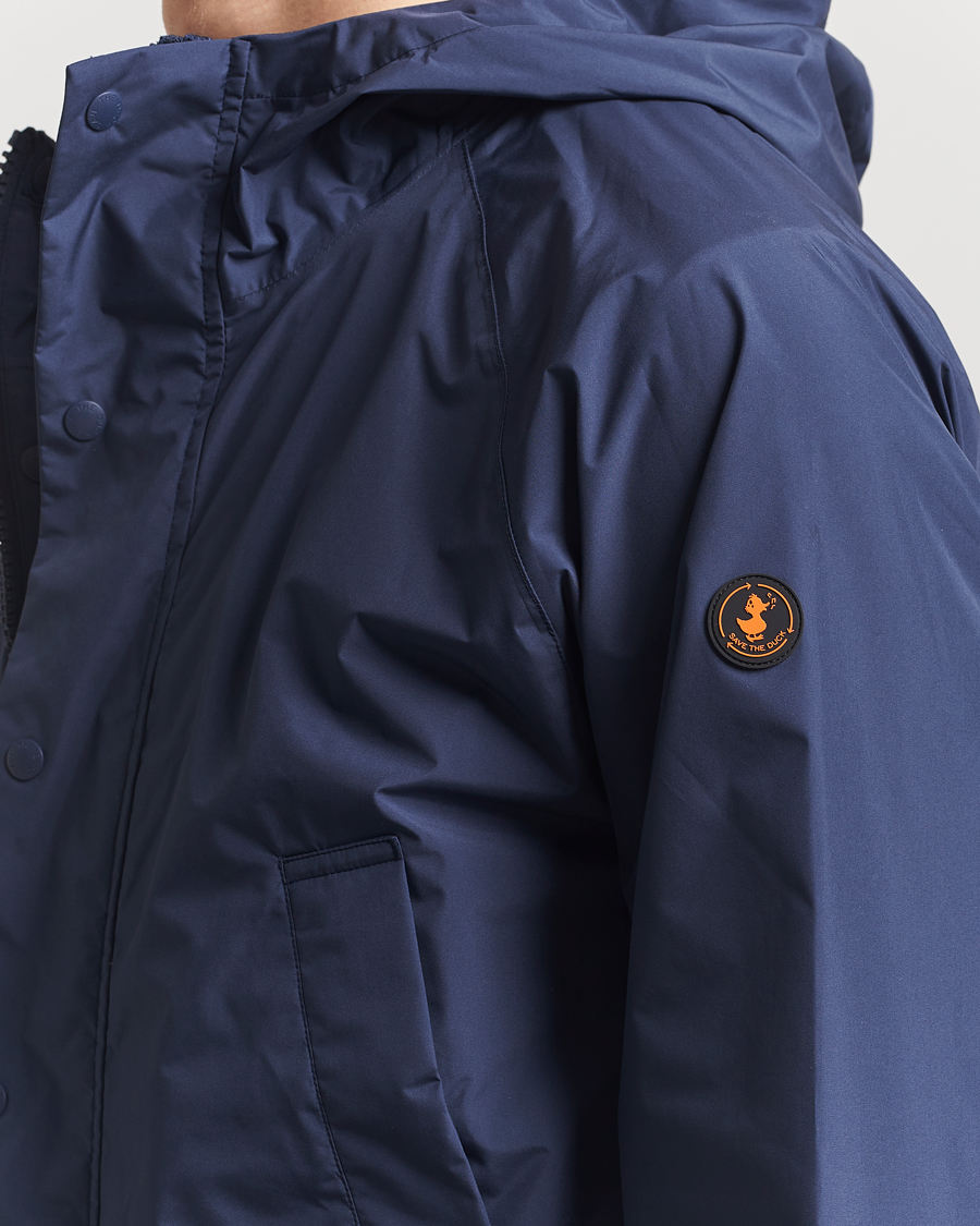 Hombres | Abrigos y chaquetas | Save The Duck | Ghibli Wind/Water Resistant Hooded Jacket Navy Blue