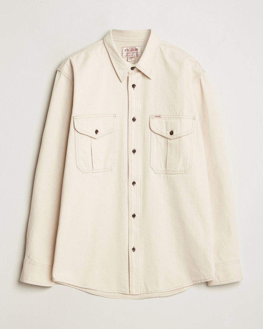 Hombres | Camisas | Filson | Denim Guide Shirt Natural Seed