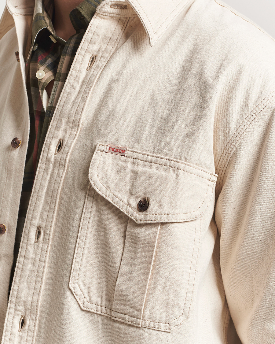 Hombres | Camisas | Filson | Denim Guide Shirt Natural Seed