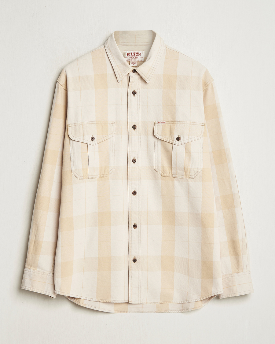 Hombres | Camisas | Filson | Vintage Wash Alaska Guide Shirt Light Gray/Khaki