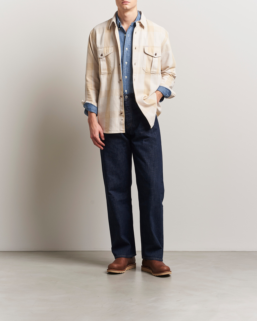 Hombres | Camisas | Filson | Vintage Wash Alaska Guide Shirt Light Gray/Khaki