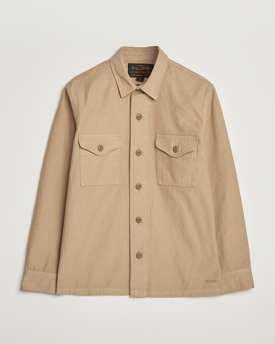 Hombres | Camisas | Filson | Reverse Sateen Jac-Shirt Gray Khaki