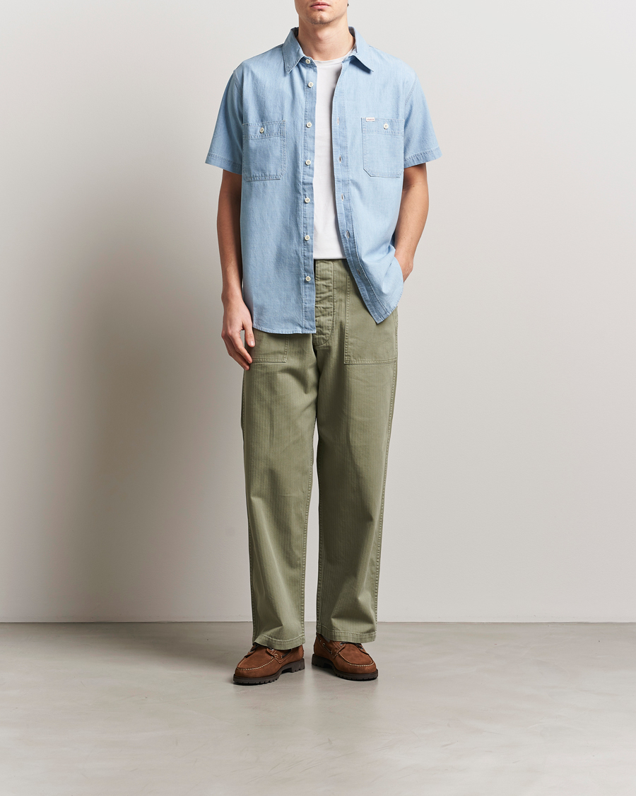 Hombres | Camisas | Filson | Short Sleeve Chambray Shirt Light Indigo