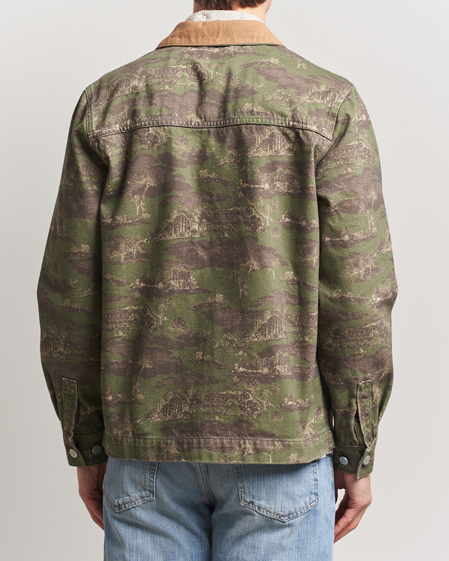 Hombres | Camisas | LES DEUX | Layton AOP Denim Overshirt Camo