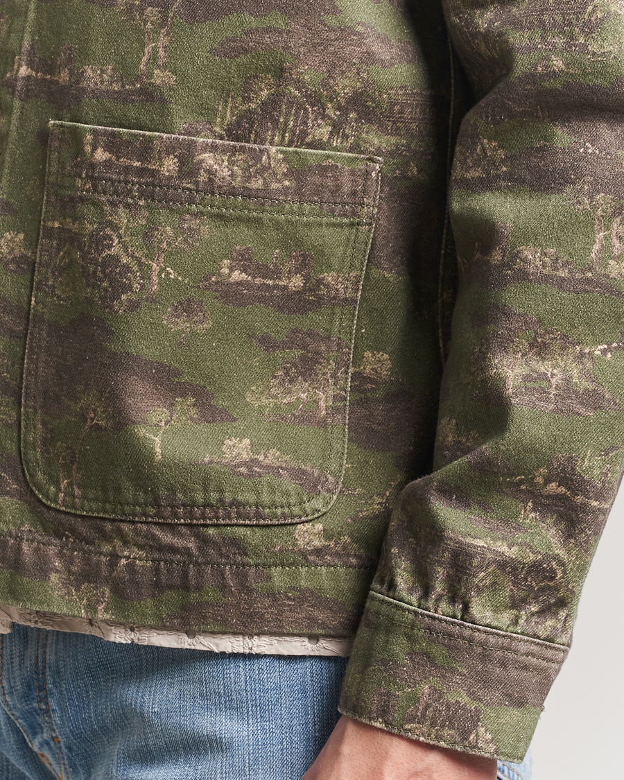 Hombres | Camisas | LES DEUX | Layton AOP Denim Overshirt Camo