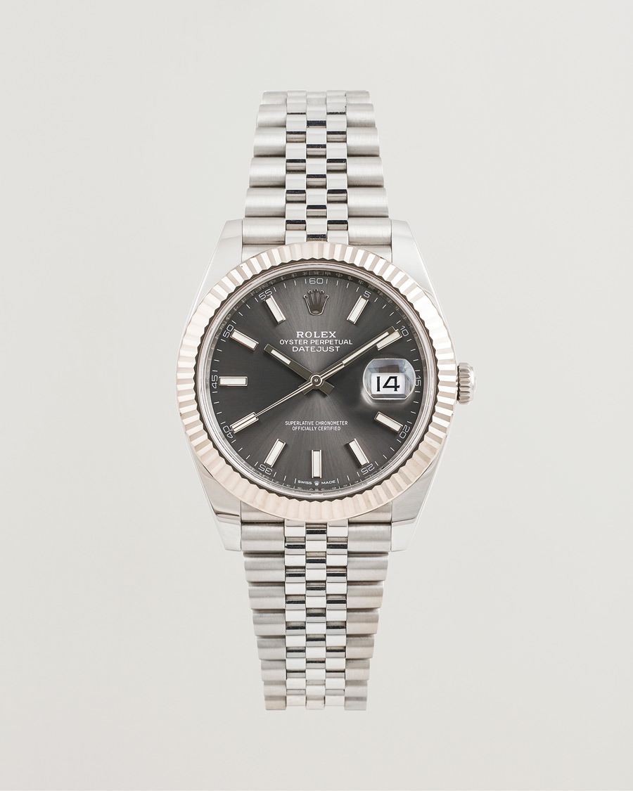 Hombres | Rolex Pre-Owned Datejust 41 Rhodium | Rolex Pre-Owned | Datejust 41 Rhodium