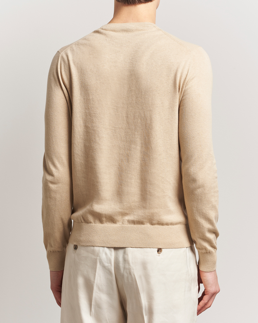 Hombres | Jerséis y prendas de punto | Tiger of Sweden | Connor Linen/Cotton Sweater Practical Beige