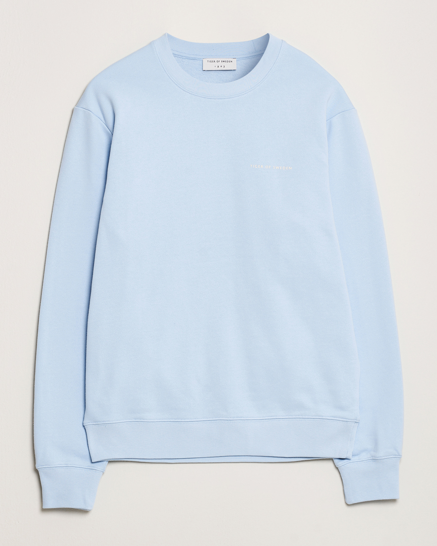 Hombres | Jerséis y prendas de punto | Tiger of Sweden | Emerson Crew Neck Sweatshirt Light Blue