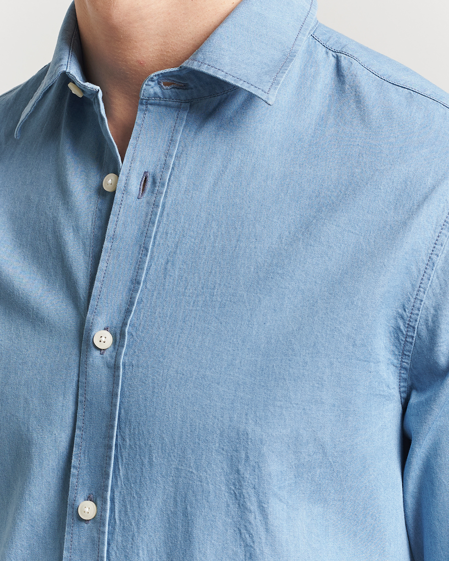 Hombres | Camisas | Tiger of Sweden | Lowan Denim Shirt Blue