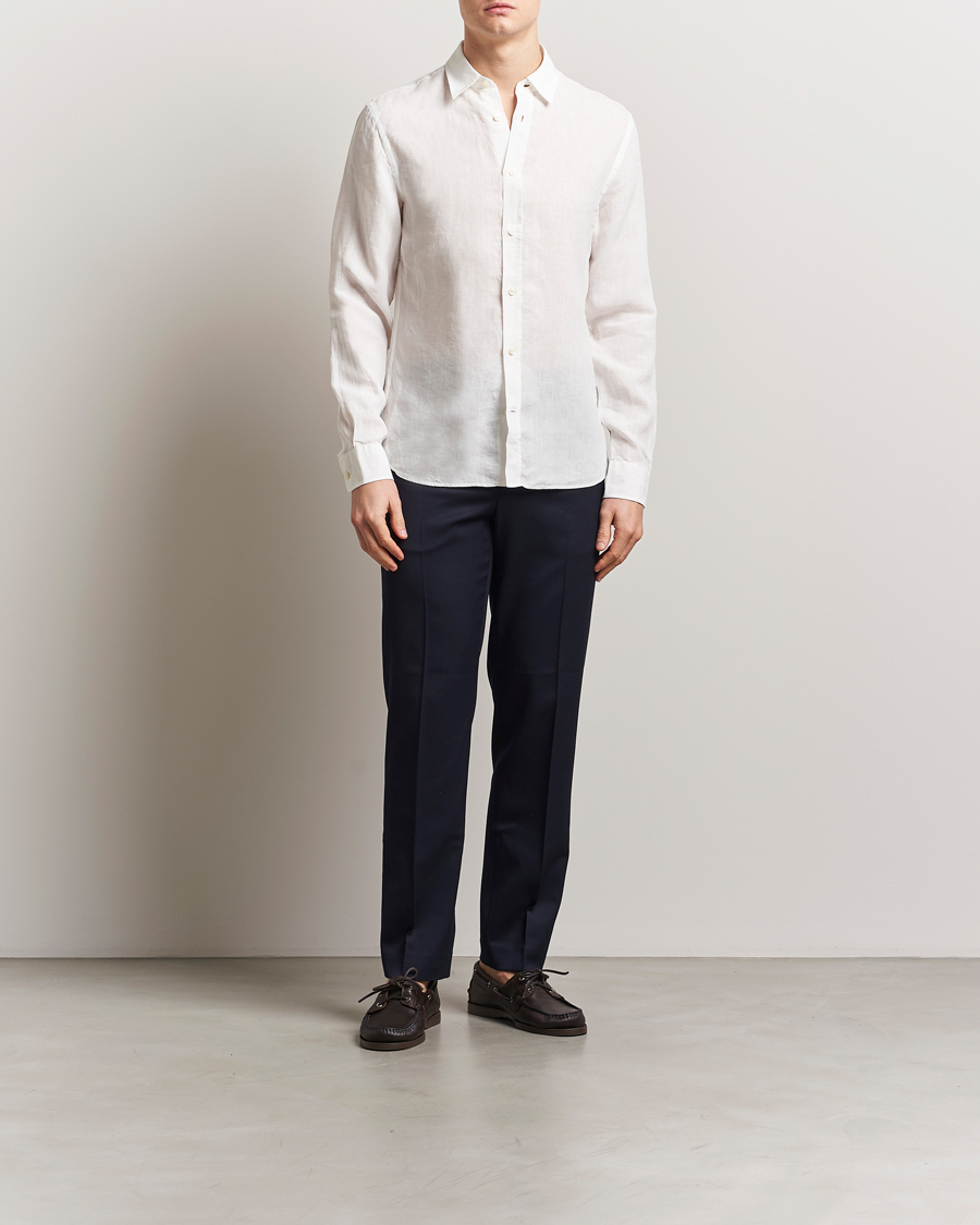 Hombres | Camisas | Tiger of Sweden | Spenser Linen Shirt Off White