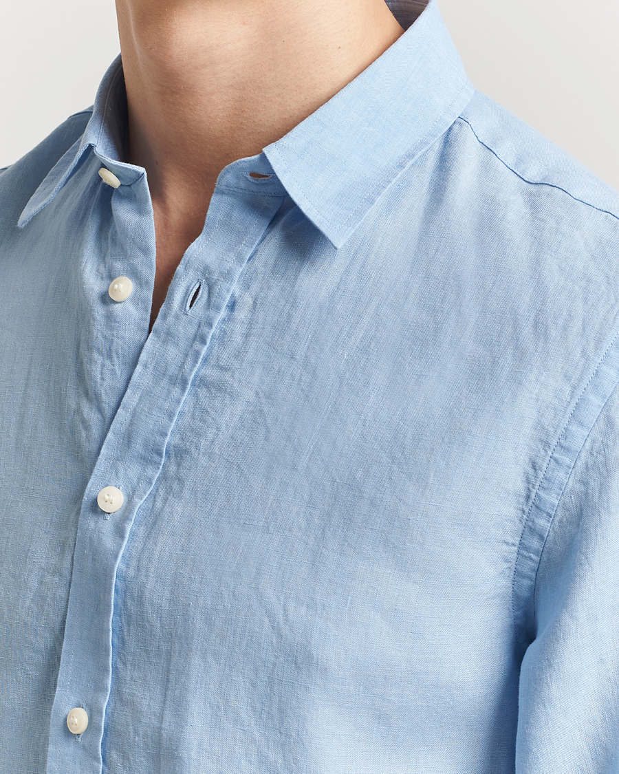 Hombres | Camisas | Tiger of Sweden | Spenser Linen Shirt Summer Sky