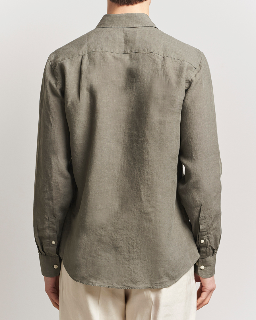 Hombres | Camisas | Tiger of Sweden | Spenser Linen Shirt Thyme Green