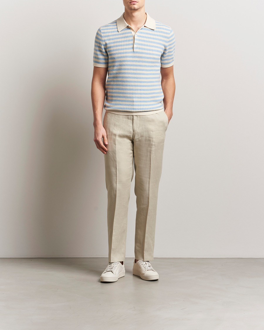 Hombres | Pantalones | Tiger of Sweden | Tannen Linen Drawstring Trousers Cream Sand