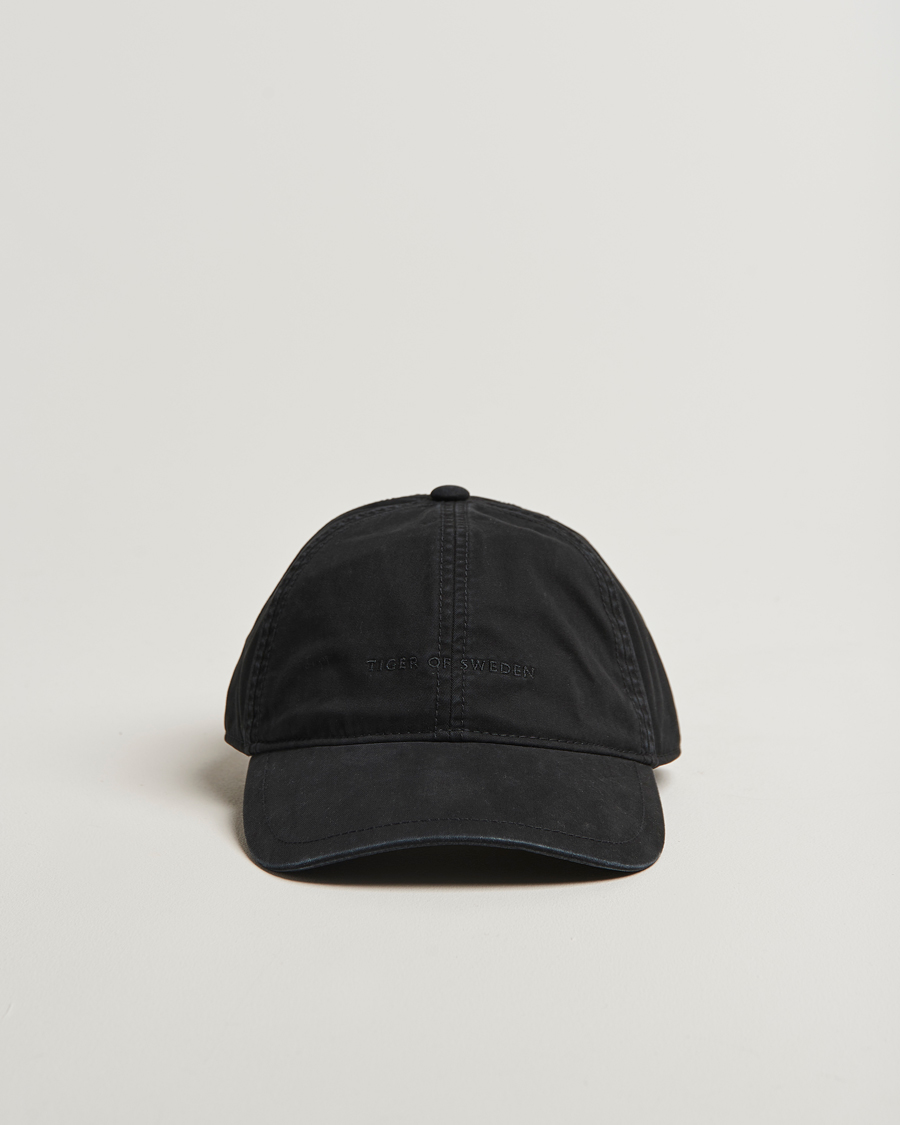 Hombres | Tiger of Sweden Hent Washed Logo Cap Black | Tiger of Sweden | Hent Washed Logo Cap Black