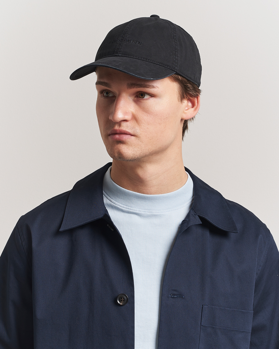 Hombres | Tiger of Sweden Hent Washed Logo Cap Black | Tiger of Sweden | Hent Washed Logo Cap Black