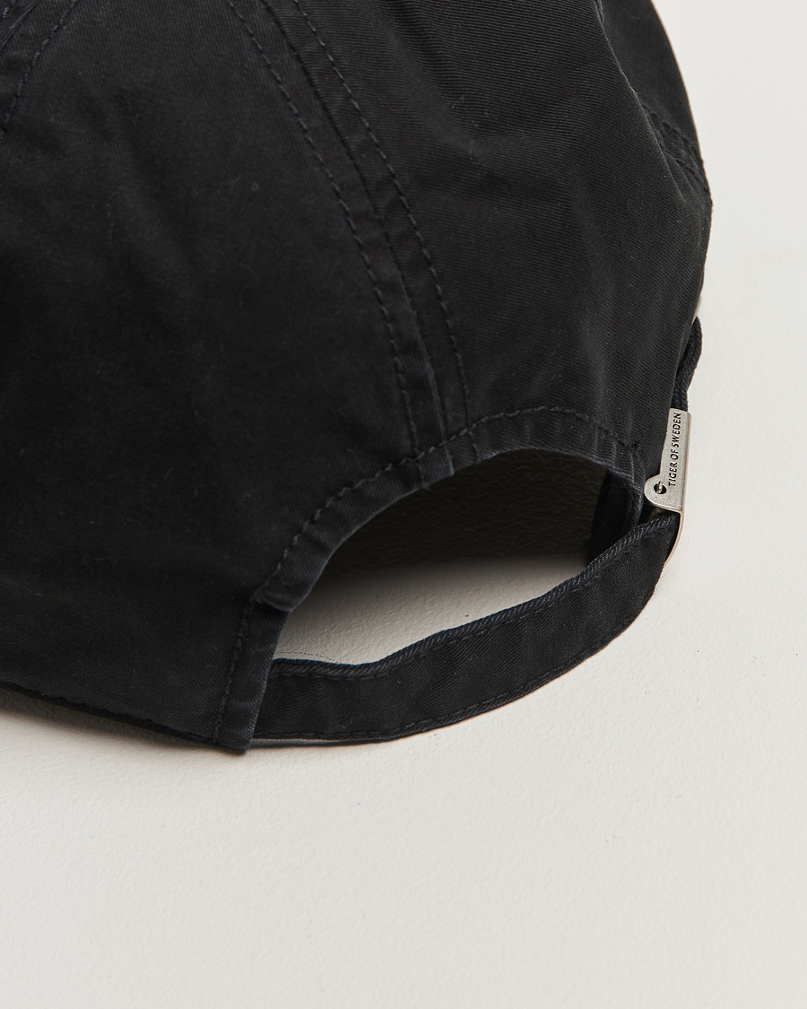 Hombres | Tiger of Sweden Hent Washed Logo Cap Black | Tiger of Sweden | Hent Washed Logo Cap Black