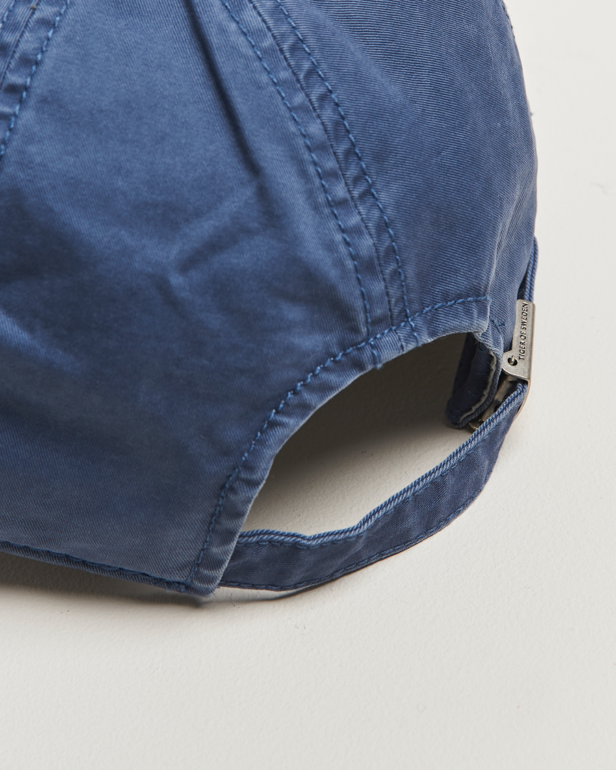 Hombres | Tiger of Sweden Hent Washed Logo Cap Bering Sea | Tiger of Sweden | Hent Washed Logo Cap Bering Sea