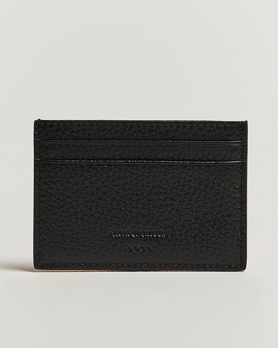 Hombres | Tiger of Sweden Wharf Leather Card Holder Black | Tiger of Sweden | Wharf Leather Card Holder Black