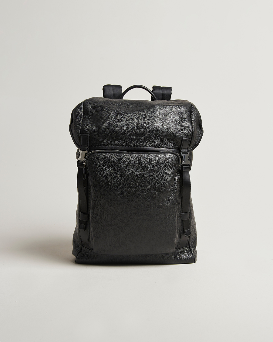Hombres | Tiger of Sweden Baha Leather Backpack Black | Tiger of Sweden | Baha Leather Backpack Black