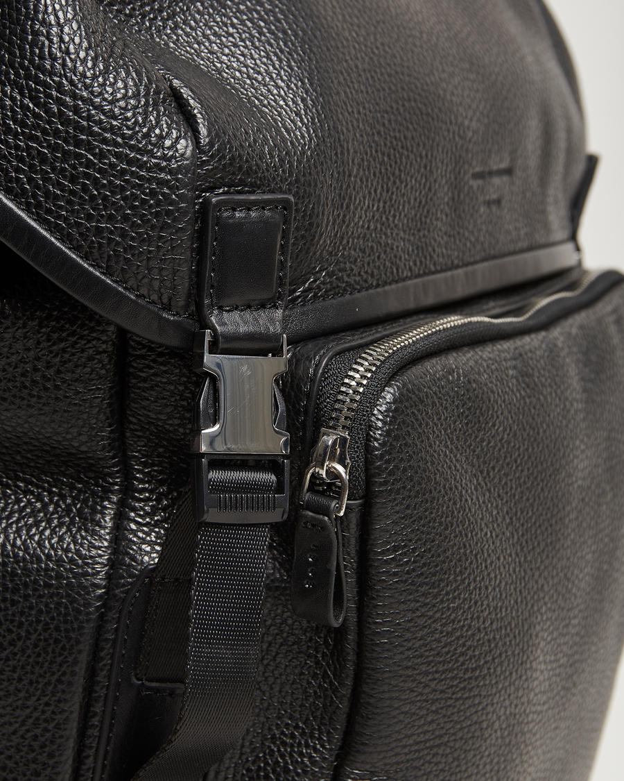 Hombres | Tiger of Sweden Baha Leather Backpack Black | Tiger of Sweden | Baha Leather Backpack Black