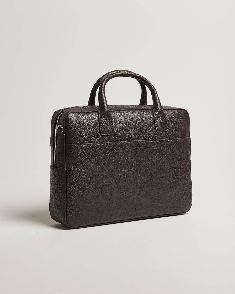 Hombres | Tiger of Sweden Beckholmen Leather Briefcase Dark Brown | Tiger of Sweden | Beckholmen Leather Briefcase Dark Brown