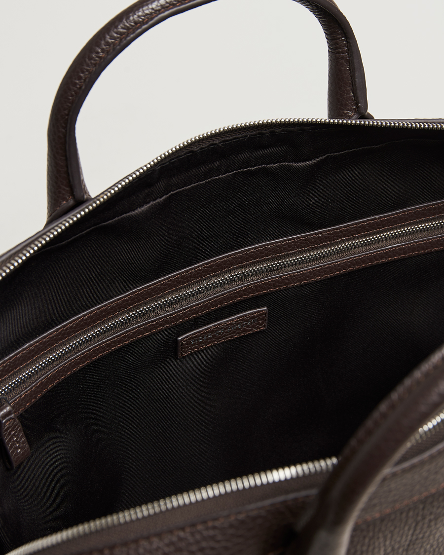 Hombres | Tiger of Sweden Beckholmen Leather Briefcase Dark Brown | Tiger of Sweden | Beckholmen Leather Briefcase Dark Brown