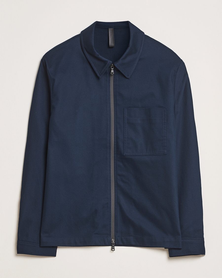 Hombres | Camisas | J.Lindeberg | Julius Cotton Twill Overshirt Navy