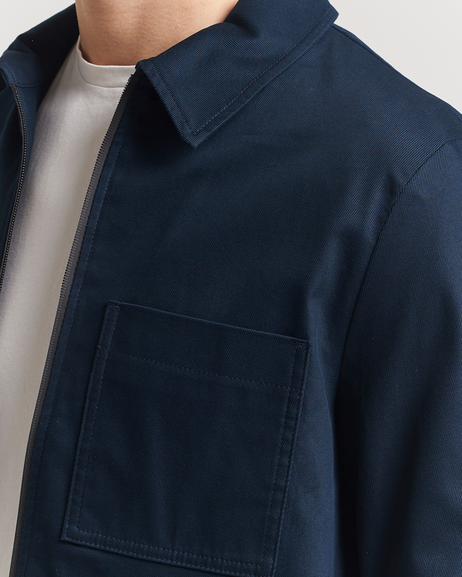 Hombres | Camisas | J.Lindeberg | Julius Cotton Twill Overshirt Navy