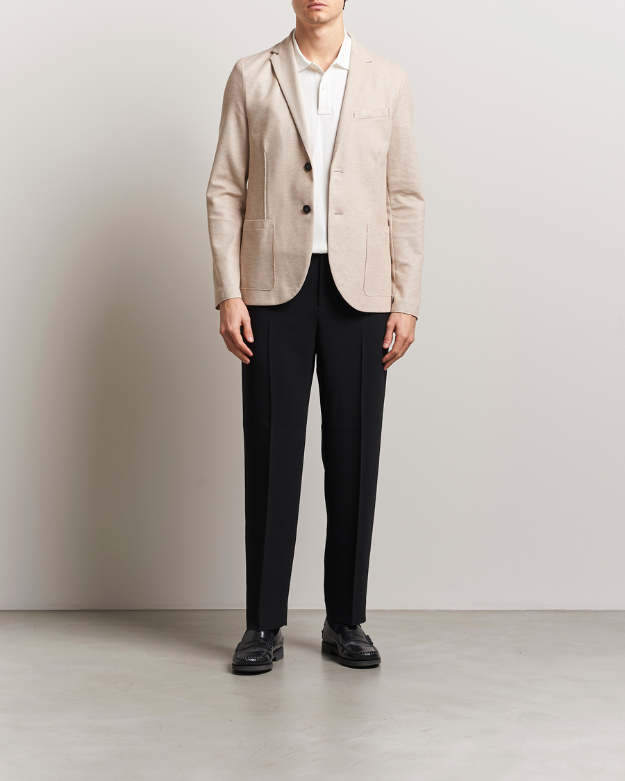Hombres | Blazers | Harris Wharf London | Loro Piana Honey Comb Blazer Cream