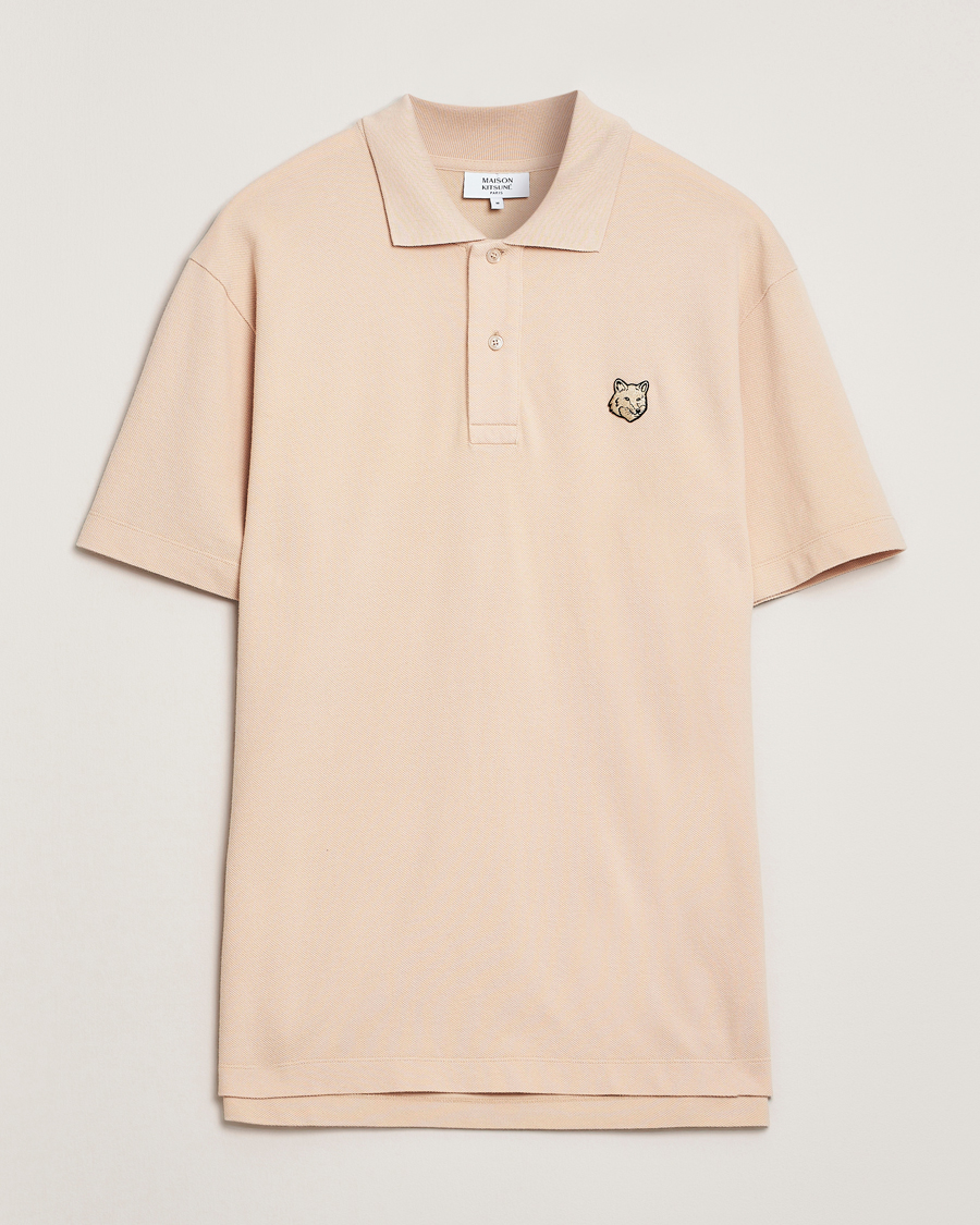 Hombres | Polos | Maison Kitsuné | Tonal Fox Head Polo Smoke Beige