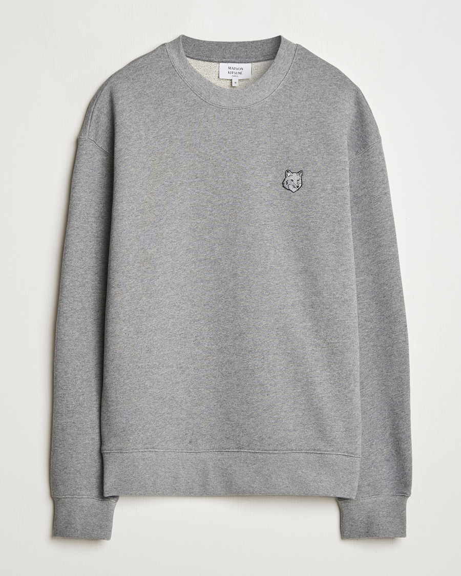 Hombres | Jerséis y prendas de punto | Maison Kitsuné | Tonal Fox Head Sweatshirt Medium Grey Melange