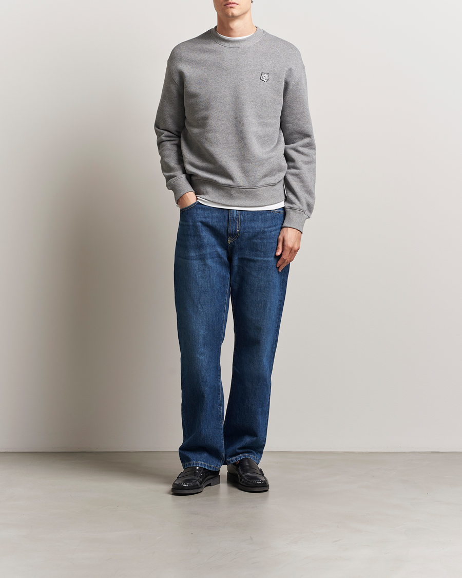Hombres | Jerséis y prendas de punto | Maison Kitsuné | Tonal Fox Head Sweatshirt Medium Grey Melange